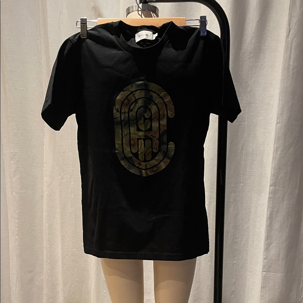 Coach Black Tee with Camouflage Logo